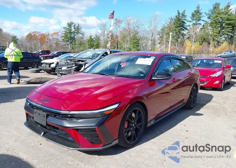 2025 Hyundai Elantra N из США, поврежденный, VIN KMHLW4DK3SU026811